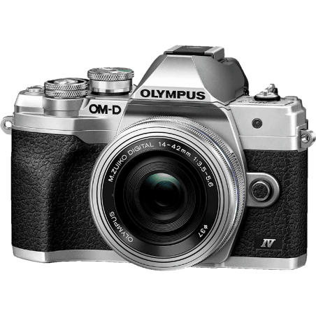 OLYMPUS OM-D E-M10 Mark IV Pancake Kit, 14-42mm F3.5-5.6, kompakte Selfie Systemkamera , 7,6 cm Display Touchscreen, WLAN