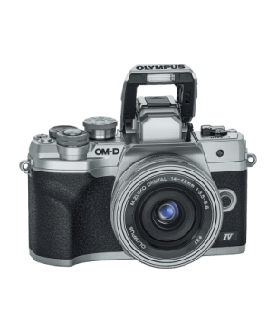 OLYMPUS OM-D E-M10 Mark IV Pancake Kit, 14-42mm F3.5-5.6, kompakte Selfie Systemkamera , 7,6 cm Display Touchscreen, WLAN