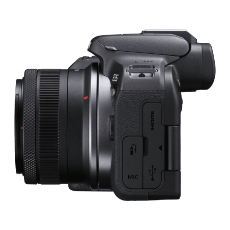 CANON EOS R10 Kit Mount Adapter EF-EOS R Systemkamera mit Objektiv 18-45 mm , 7,5 cm Display Touchscreen, WLAN