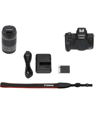 CANON Canon EOS M50 MK II Kit Systemkamera mit Objektiv 18-150mm , 7,5 cm Display Touchscreen, WLAN