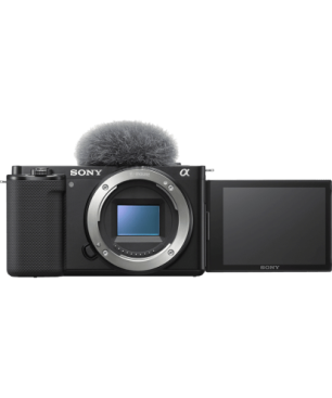 SONY Alpha ZV-E10 Body Vlogging Kamera Systemkamera , 7,5 cm Display Touchscreen, WLAN