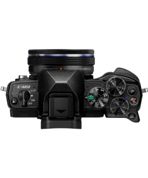 OLYMPUS OM-D E-M10 Mark IV Pancake Kit, 14-42mm F3.5-5.6, kompakte Selfie Systemkamera , 7,6 cm Display Touchscreen Schwarz