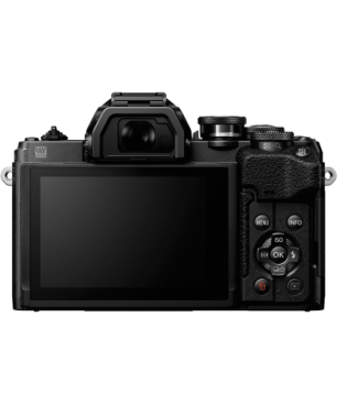OLYMPUS OM-D E-M10 Mark IV Pancake Kit, 14-42mm F3.5-5.6, kompakte Selfie Systemkamera , 7,6 cm Display Touchscreen Schwarz