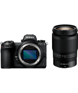 NIKON Z 6II Kit Systemkamera mit Objektiv 24-200 mm , 8 cm Display Touchscreen, WLAN