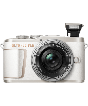 OLYMPUS PEN E-PL 10 Kit Systemkamera mit Objektiv 14-42mm , 7,6 cm Display Touchscreen, WLAN