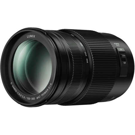 PANASONIC H-FSA100300 Lumix G 100 mm - 300 mm f/4-5.6 OIS (Objektiv für Micro-Four-Thirds, Schwarz)