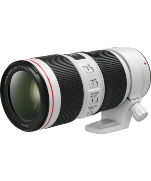 CANON EF 70 mm - 200 mm f/4 EF, L-Reihe, IS II, USM (Objektiv für Canon EF-Mount, Weiss)