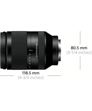 SONY SEL24240 Vollformat 24 mm - 240 mm f/3.5-6.3 OSS, ED, ASPH, DMR, Circulare Blende (Objektiv für Sony E-Mount, Schwarz)