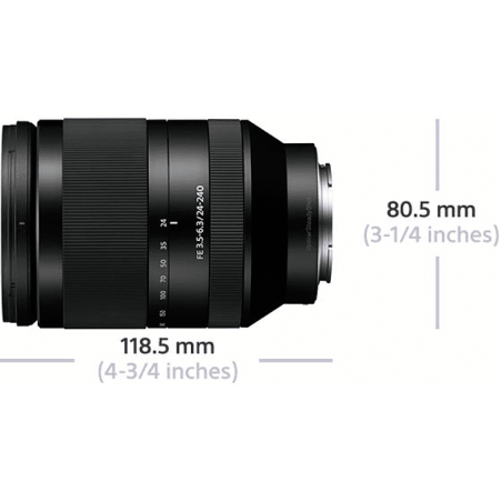 SONY SEL24240 Vollformat 24 mm - 240 mm f/3.5-6.3 OSS, ED, ASPH, DMR, Circulare Blende (Objektiv für Sony E-Mount, Schwarz)