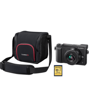 PANASONIC Lumix DMC-GX80 Systemkamera mit Objektiv 12-32 mm , 7,5 cm Display Touchscreen, WLAN