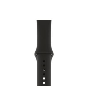 APPLE Watch Series 4 (GPS + Cellular) 40 mm Smartwatch Aluminium Kunststoff, 130-200 mm, Armband: Schwarz, Gehäuse: Dunkelgrau