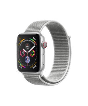 APPLE Watch Series 4 (GPS + Cellular) 40 mm Smartwatch Edelstahl Milanaise, 130-200 mm, Armband: Silber, Gehäuse: Silber