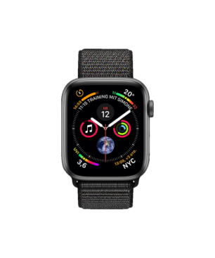 APPLE Watch Series 4 (GPS + Cellular) 40 mm Smartwatch Aluminium gewebtes Nylon, 130-200 mm, Gehäuse: Dunkelgrau