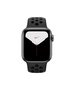 APPLE Watch Nike Series 5 40mm Smartwatch Aluminium Fluorelastomer, 130 - 200 mm, Armband: Anthrazit Schwarz, Space Grey