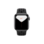 APPLE Watch Nike Series 5 40mm Smartwatch Aluminium Fluorelastomer, 130 - 200 mm, Armband: Anthrazit Schwarz, Space Grey