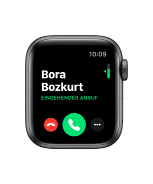 APPLE Watch Nike Series 5 40mm Smartwatch Aluminium Fluorelastomer, 130 - 200 mm, Armband: Anthrazit Schwarz, Space Grey