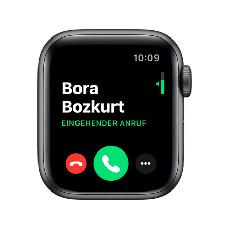 APPLE Watch Nike Series 5 40mm Smartwatch Aluminium Fluorelastomer, 130 - 200 mm, Armband: Anthrazit Schwarz, Space Grey