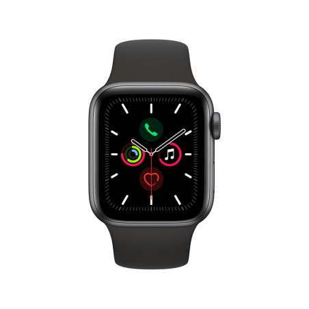 APPLE Watch Series 5 (GPS + Cellular) 40mm Smartwatch Aluminium Fluorelastomer, 130 - 200 mm, Gehäuse: Space Grey