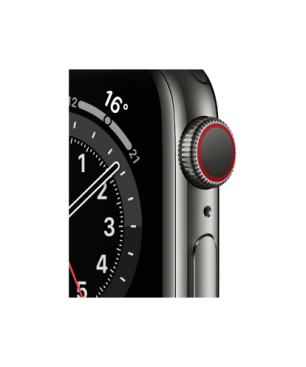 APPLE Watch Series 6 (GPS + Cellular) 40mm Smartwatch Edelstahl Edelstahl, 130 - 180 mm, Armband: Graphit, Gehäuse: Graphit