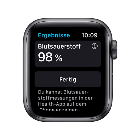APPLE Watch Series 6 Nike (GPS + Cellular) 40mm Smartwatch Fluorelastomer, 130 - 190 mm, Space Grau/Schwarz