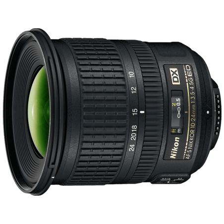 NIKON AF-S DX NIKKOR 10?24mm 1:3,5?4,5G ED 10 mm - 24 mm f/3.5-4.5 AF-S, ED, DX (Objektiv für Nikon F-Mount, Schwarz)