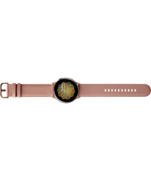 SAMSUNG Galaxy Watch Active2 Stainless Steel 40mm (LTE) GO Smartwatch Edelstahl Echtleder, S/M, Gold