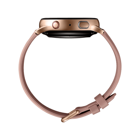 SAMSUNG Galaxy Watch Active2 Stainless Steel 40mm (LTE) GO Smartwatch Edelstahl Echtleder, S/M, Gold