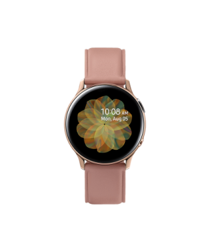SAMSUNG Galaxy Watch Active2 Stainless Steel 40mm (LTE) GO Smartwatch Edelstahl Echtleder, S/M, Gold