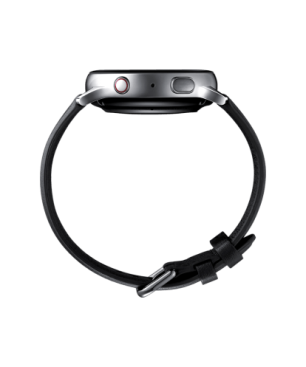 SAMSUNG Galaxy Watch Active2 Stainless Steel 40mm (LTE) BK Smartwatch Edelstahl Echtleder, S/M, Black