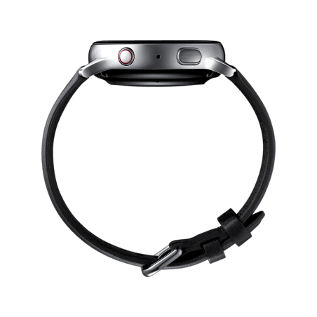 SAMSUNG Galaxy Watch Active2 Stainless Steel 40mm (LTE) BK Smartwatch Edelstahl Echtleder, S/M, Black