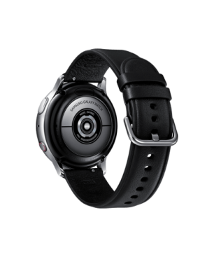 SAMSUNG Galaxy Watch Active2 Stainless Steel 40mm (LTE) BK Smartwatch Edelstahl Echtleder, S/M, Black