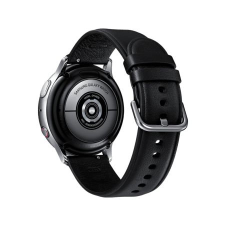 SAMSUNG Galaxy Watch Active2 Stainless Steel 40mm (LTE) BK Smartwatch Edelstahl Echtleder, S/M, Black