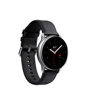 SAMSUNG Galaxy Watch Active2 Stainless Steel 40mm (LTE) BK Smartwatch Edelstahl Echtleder, S/M, Black