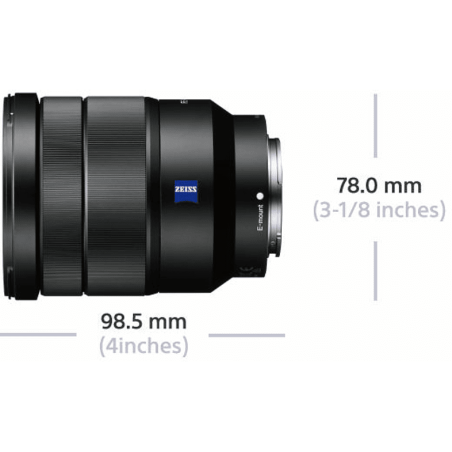 SONY SEL1635Z Zeiss Vollformat 16 mm - 35 mm f/4.0 OSS, ED, ASPH, DMR, Circulare Blende (Objektiv für Sony E-Mount, Schwarz)