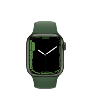 APPLE Watch Series 7 (GPS + Cellular) 45mm Smartwatch Fluorelastomer, 140 - 220 mm, Armband: Grün, Gehäuse: Grün