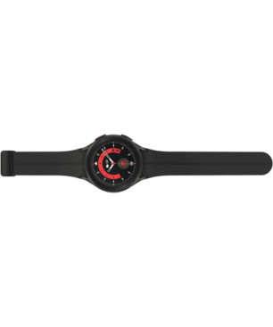 SAMSUNG Galaxy Watch5 Pro LTE 45 mm Smartwatch Titan Fluorkautschuk, M/L, Black Titanium