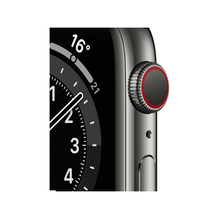 APPLE Watch Series 7 (GPS) 45mm Smartwatch Fluorelastomer, 140 - 220 mm, Armband: Mitternacht, Gehäuse: Mitternacht