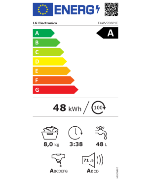 LG F6WV710P2S Serie 7 Waschmaschine (10,5 kg, 1560 U/Min., A)