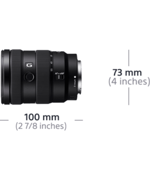 SONY SEL1655G 16 mm - 55 mm f/2.8 G-Lens, ED, AA (Advanced Aspherical), ASPH, FHB, Circulare Blende, DMR