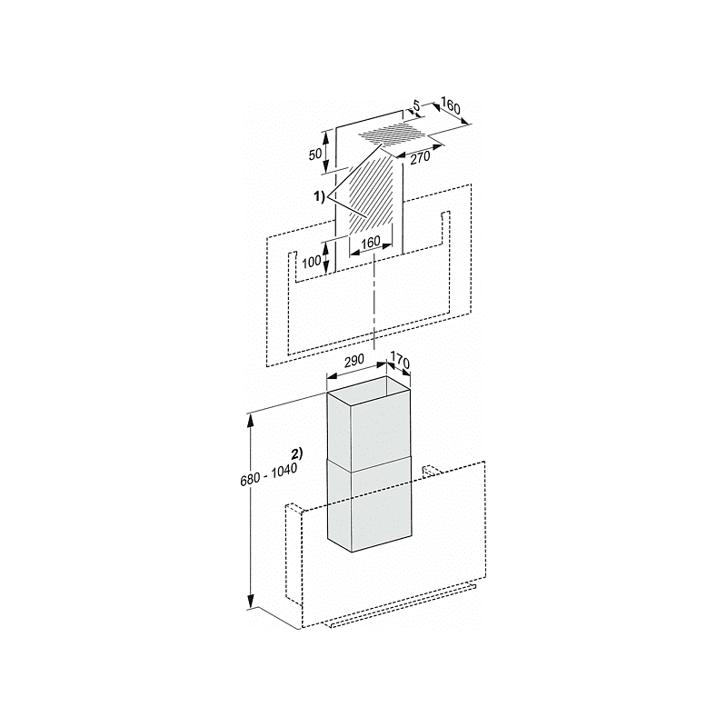 MIELE DA 9091 W Screen, Dunstabzugshaube MIELE DA 9091 W Screen, Dunstabzugshaube