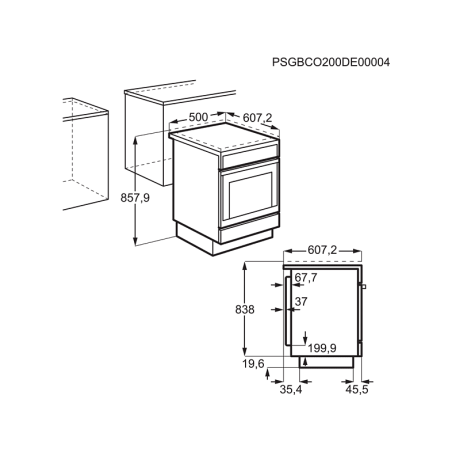 AEG CIB 56484 BW Standherd (EEK A, Induktionskochfeld, 58 Liter)