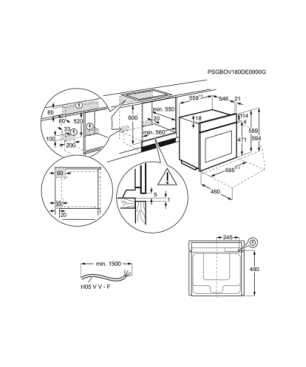 AEG BSO77821V3 Backofen (Einbaugerät, 71 Liter, 595 mm breit)