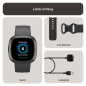 FITBIT Sense 2 Smartwatch Aluminium Elastomer, S/L, Shadow Grey/Graphite FITBIT Sense 2 Smartwatch Aluminium Elastomer, S/L, Shadow Grey/Graphite