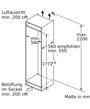 BOSCH KIS87ADD0 Serie 6 Kühlgefrierkombination (D, 165 kWh, 1772 mm hoch, k.A.)