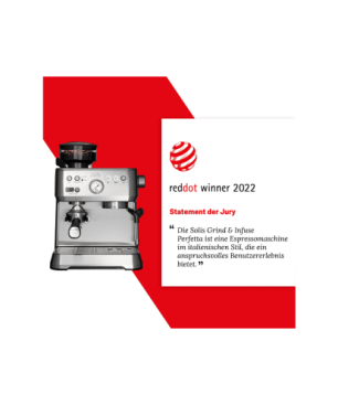 SOLIS OF SWITZERLAND Grind & Infuse Perfetta 1019 Siebträgermaschine Silber