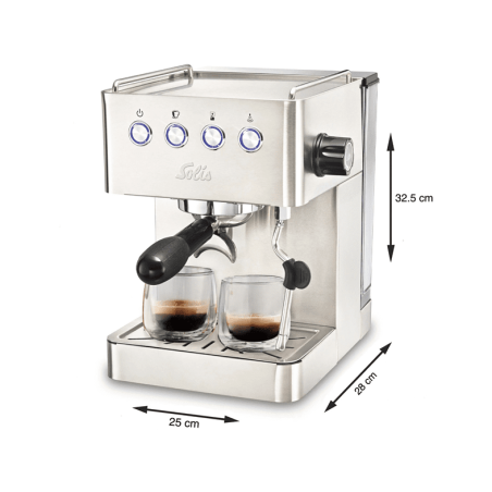 SOLIS OF SWITZERLAND Barista Gran Gusto 1014 Espressomaschine Silber