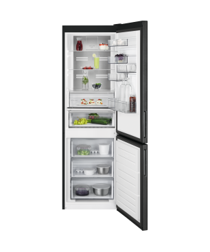 AEG RCB 732 E 5 MB Kühlgefrierkombination (E, 250 kWh, 186 cm hoch, Black Stainless Steel, Seiten dunklegrau)