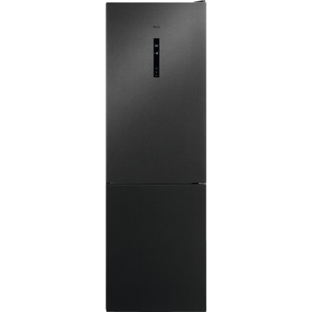 AEG RCB 732 E 5 MB Kühlgefrierkombination (E, 250 kWh, 186 cm hoch, Black Stainless Steel, Seiten dunklegrau)