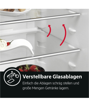 AEG SCE618F3LF Serie 5000 mit ColdSense Kühlgefrierkombination (F, 273 kWh, 1769 mm hoch, Weiß)