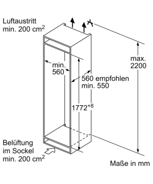 NEFF KI5871SF0 N 30 Kühlgefrierkombination (F, 270 kWh, 1772 mm hoch, k.A.)